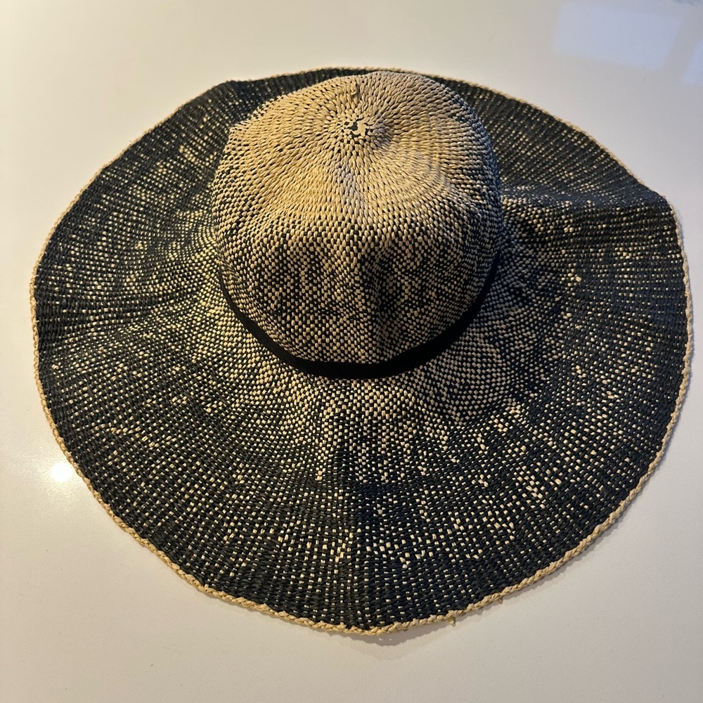 TALULA BLACK AND TAN SUN HAT